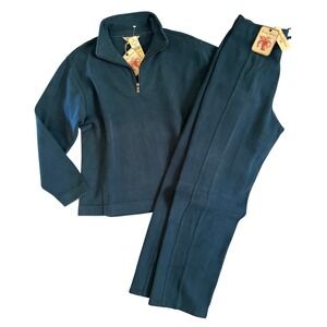 Tommy Bahama Womens Lounge Set M Teal Pullover Pants NWT Y2K early 2000s Era